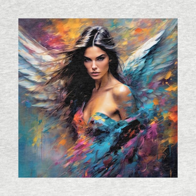 Big colorful angel like Kendall Jenner by bogfl